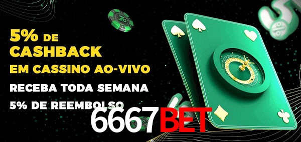 Promoções do cassino ao Vivo 6667bet